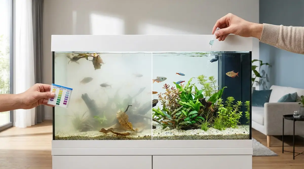 【結論】水槽の白濁りで最も多い原因と対処の目安