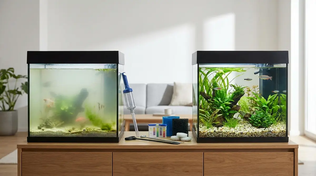 【原因別】水槽の白濁り解消法と正しい対処手順