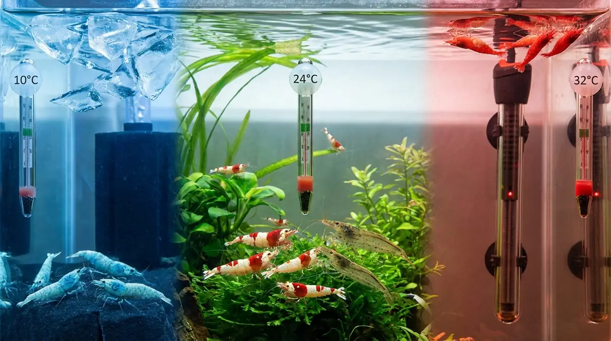 水温がエビに与える影響とは|適正範囲を外れると何が起こる?